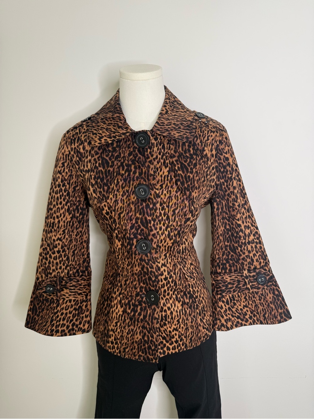 J. Crew Leopard Print Bell-Sleeve Jacket - Brown/Black